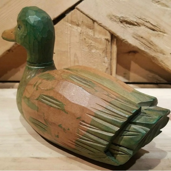 Vintage Wooden Mallard Decoy/Statue. - Picture 3 of 7